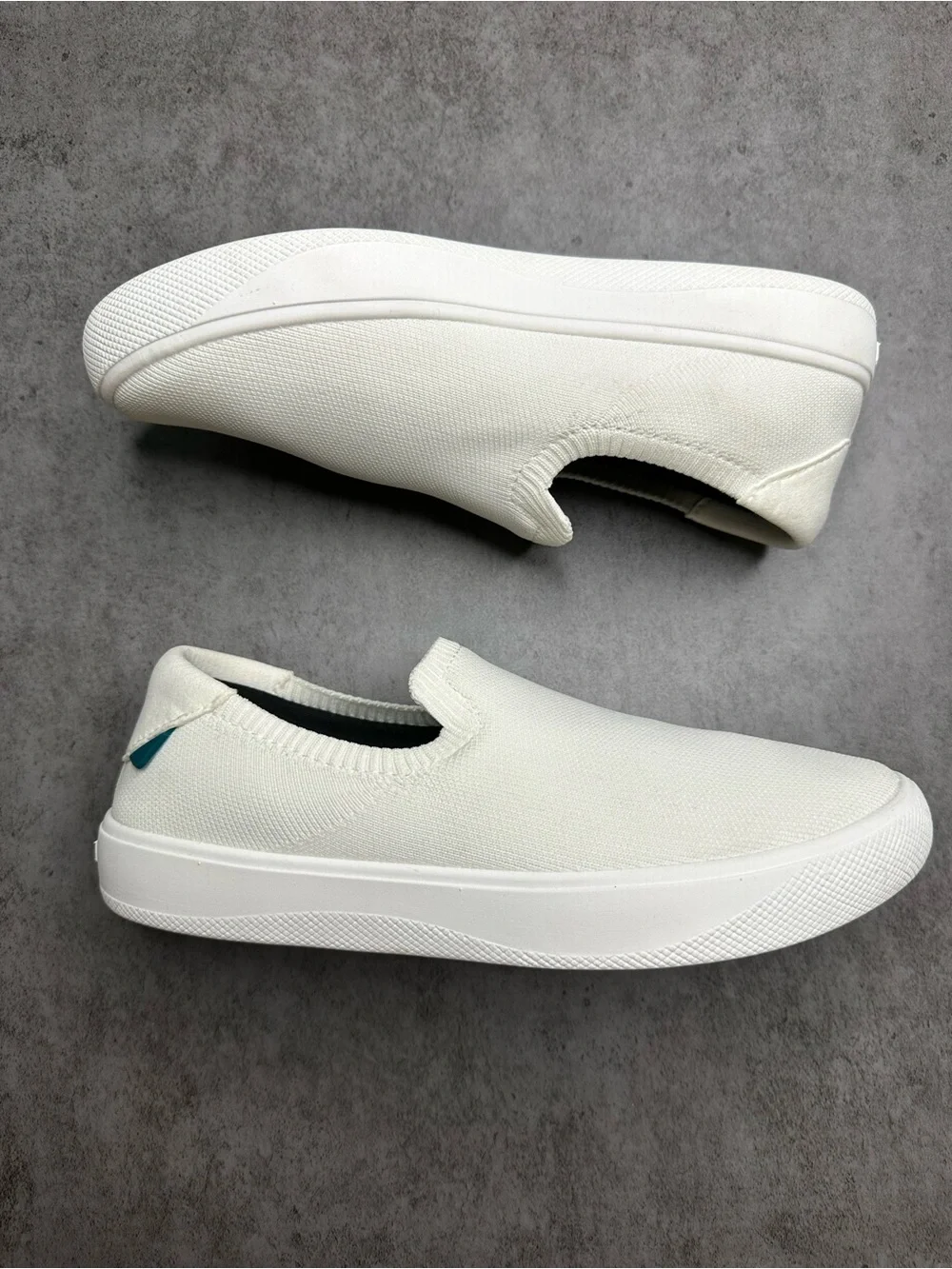 Vessi Off-White Knit Slip-On Sneakers